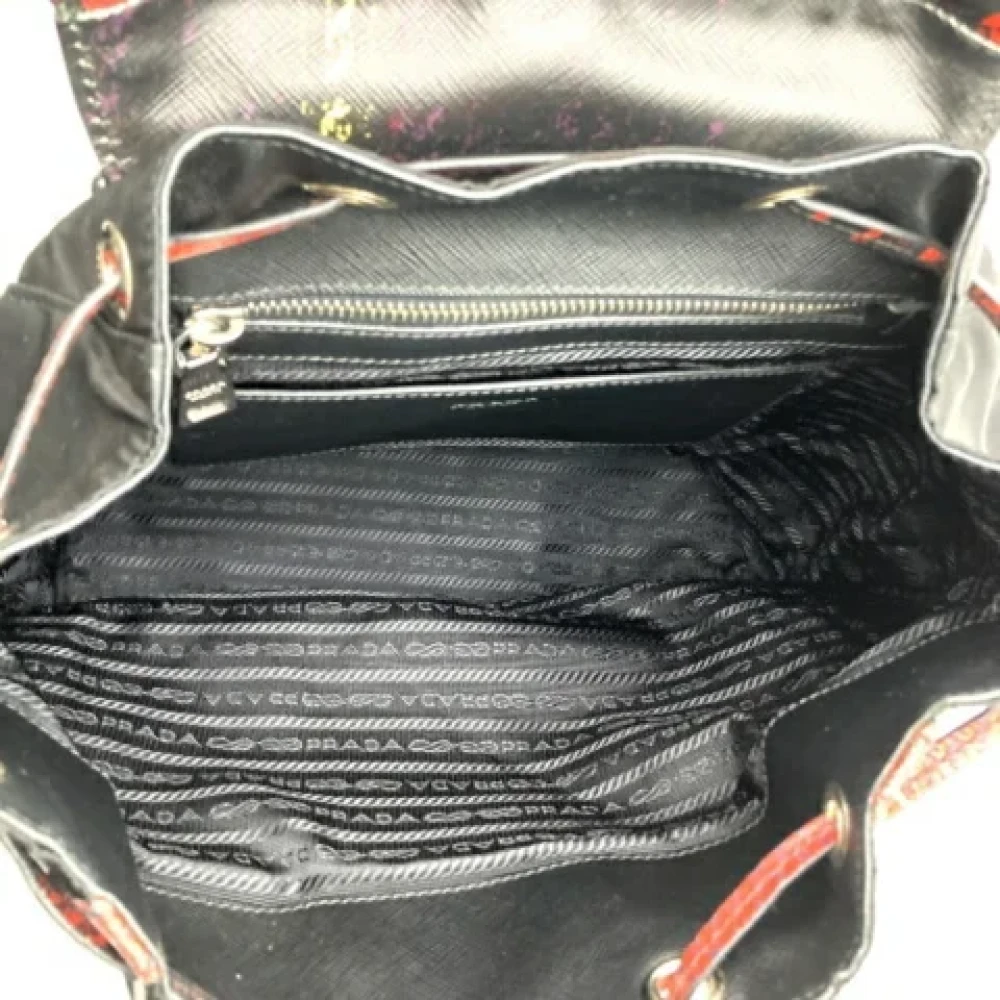 Prada Vintage Pre-owned Leather backpacks Multicolor Dames