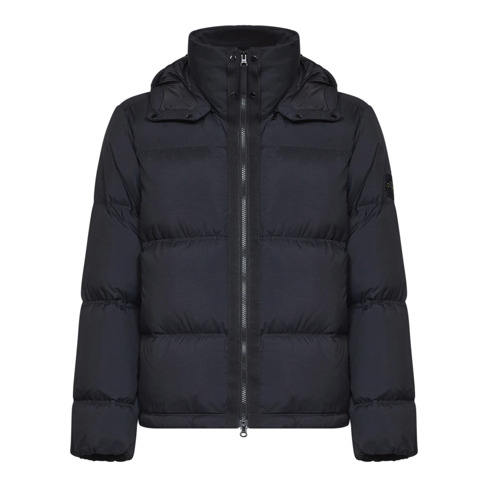 Stone Island Black Coats - Male - Winter Jackets - M - Jackets
