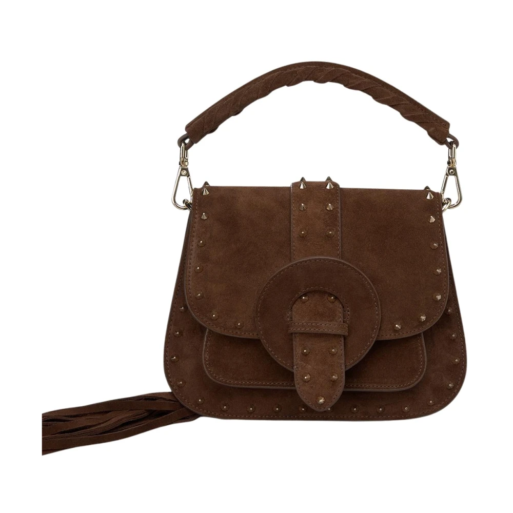 Alma en Pena Studded handtassen Brown Dames