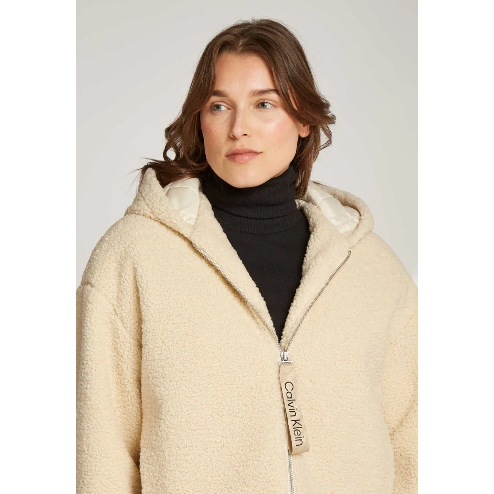 Calvin Klein Jeans Sherpa Jack voor Vrouwen Beige Dames