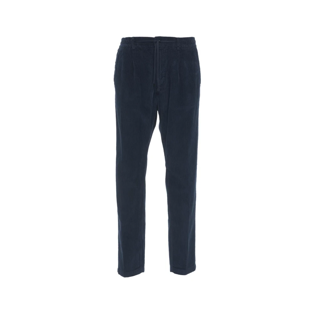 Cruna Blauwe Slim-Fit Katoenen Broek Aw24 Blue Heren