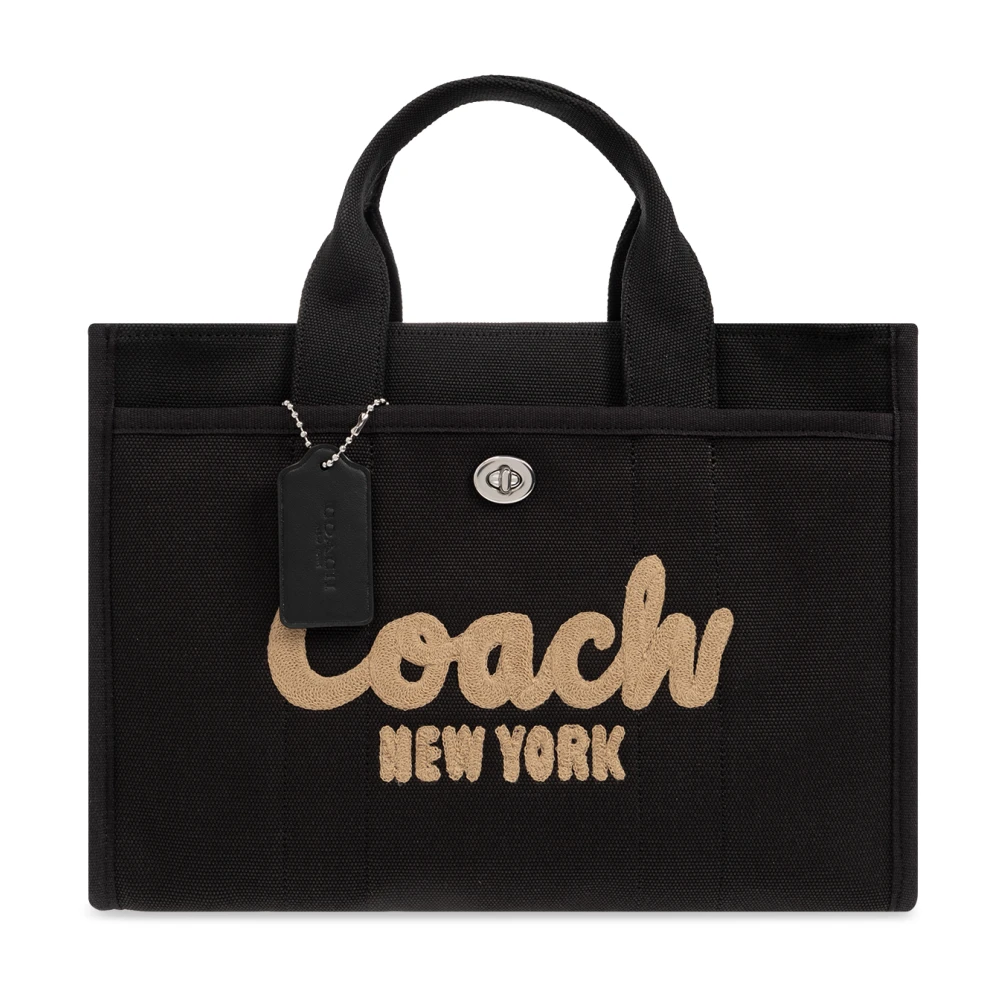 Coach Shopper tas met logo Black Dames