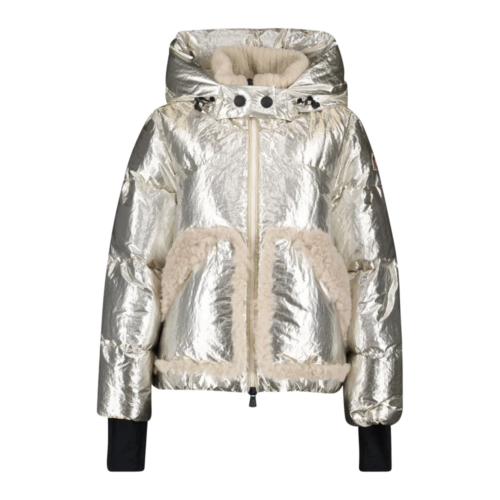 Moncler Silver Oversized Dunjacka Gray, Dam