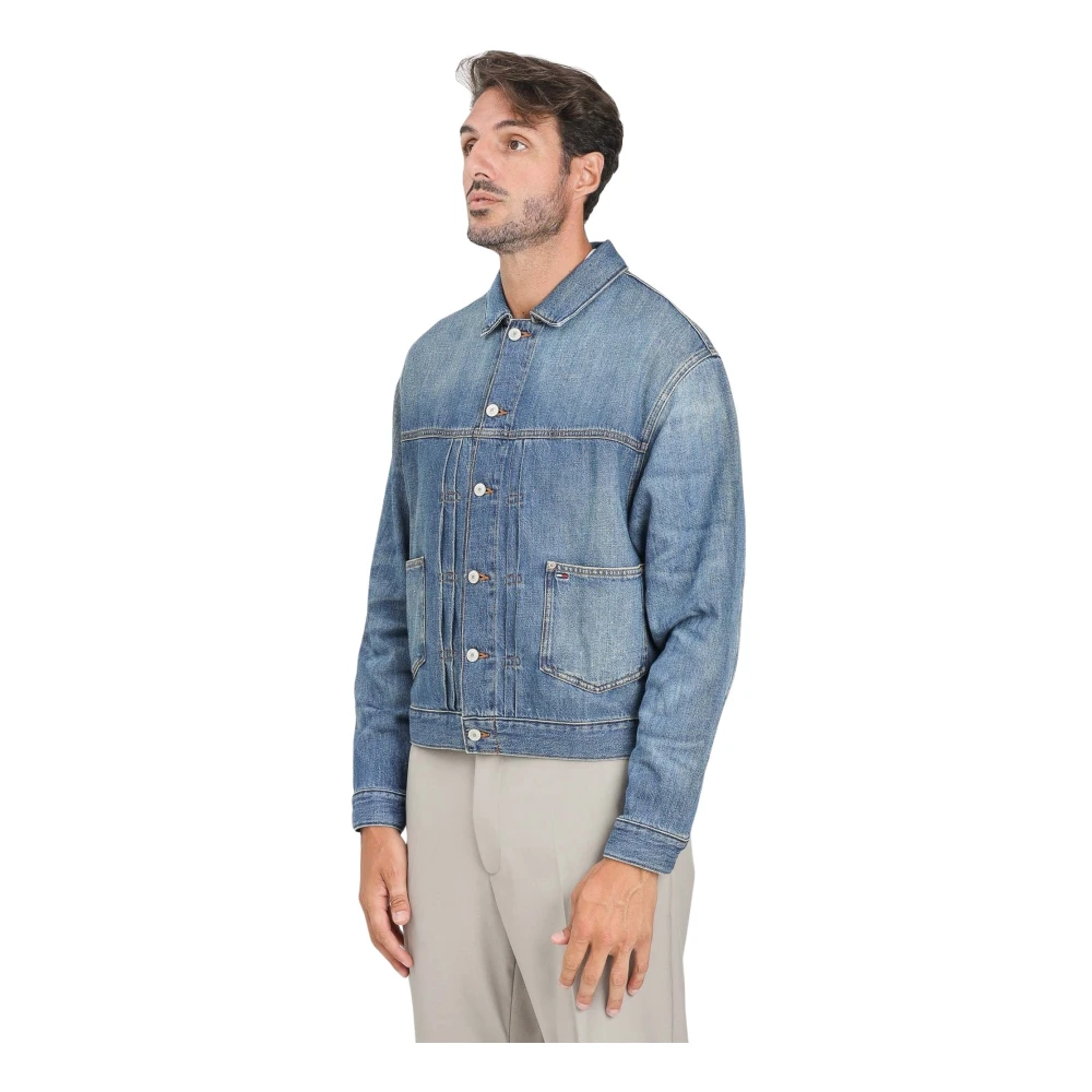 Tommy Jeans Blu Giubbotto Denim - Immagine 2
