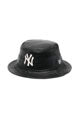 embroidered-logo-leather-bucket-hat