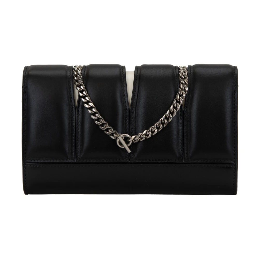 alexander mcqueen Gewatteerde leren schoudertas met schedeldetail Black Dames