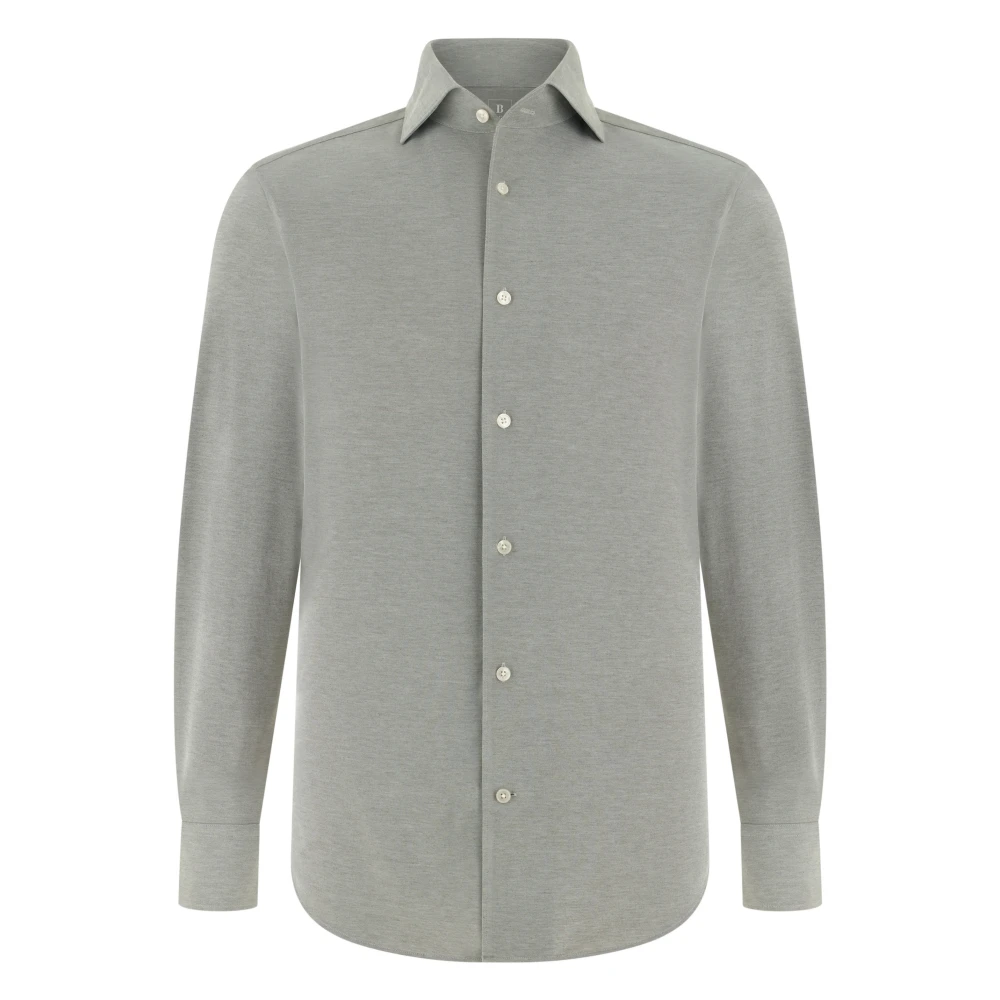 Boggi Milano Mannelijk Groente Overhemden Heren, Groen, 2XL, Katoen, Japanese Jersey Polo Shirt