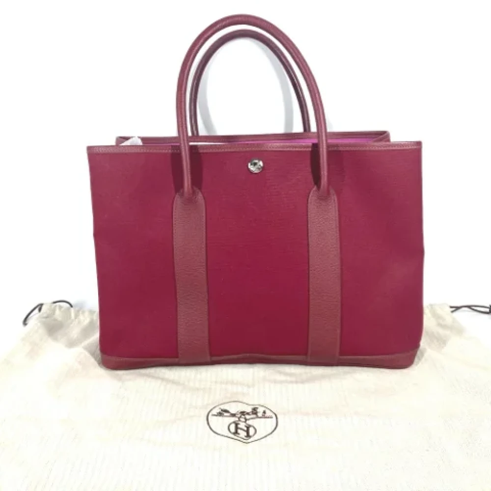 Hermès Vintage Pre-owned Fabric shoulder-bags Red Dames