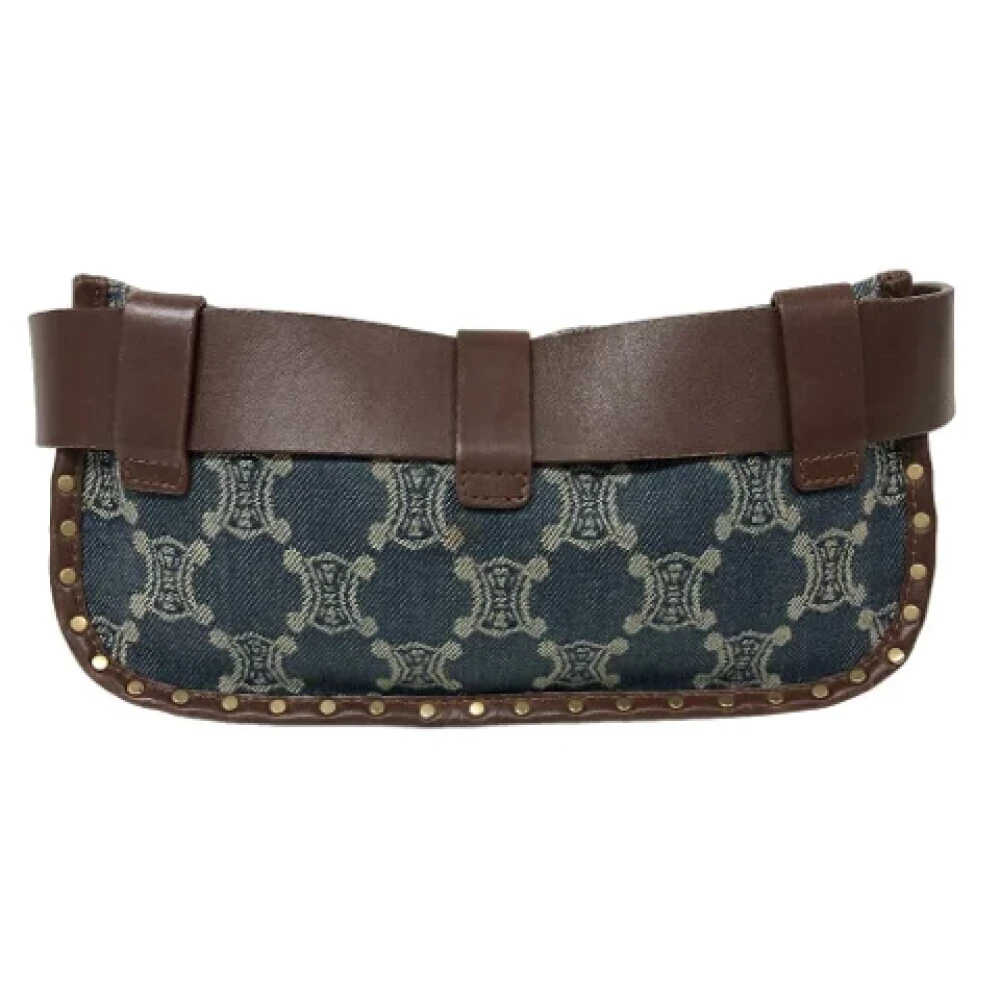 Celine Vintage Pre-owned Denim crossbody-bags Blue Dames