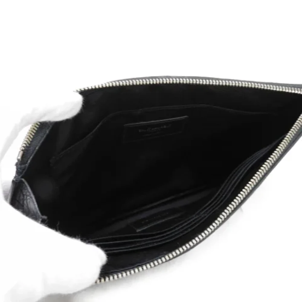 Yves Saint Laurent Vintage Pre-owned Leather clutches Black Dames