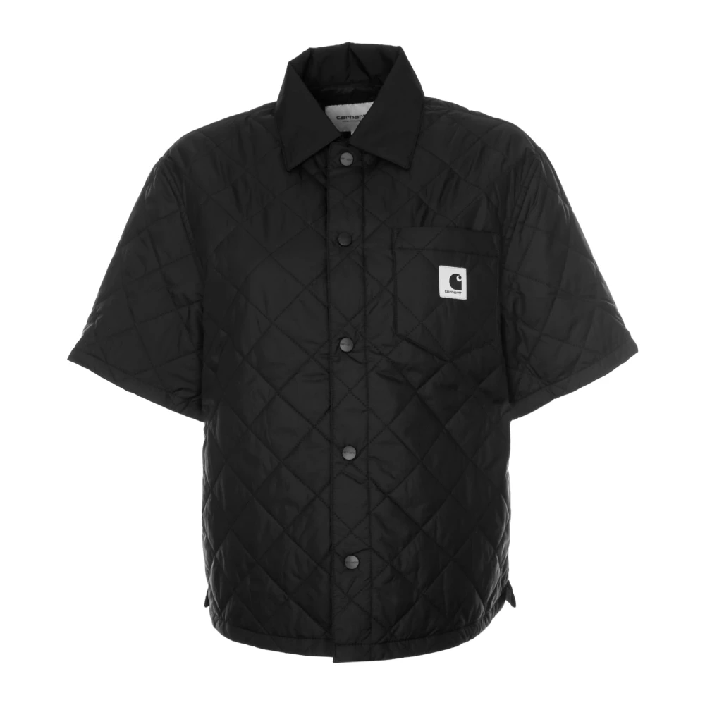 Carhartt Wip Återvunnen Polyester Skjortjacka med Tryckknappar Black, Dam