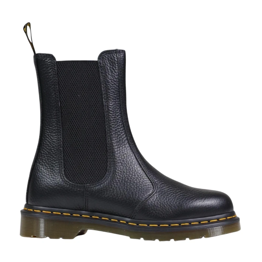Dr. Martens Donna Nero 2976 Hi Milled Nappa Chelsea Boot