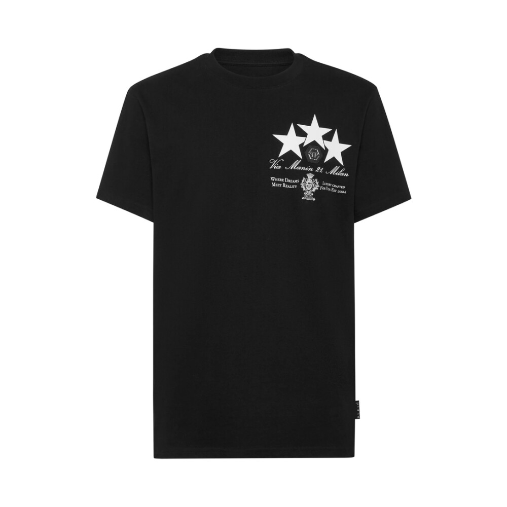 Tシャツ・カットソー PHILIPP PLEIN FW24 T-SHIRT WITH LOGO (MTK7342 PJY002N02) PPFADC-MTK7443-PJY002N-06FW24(