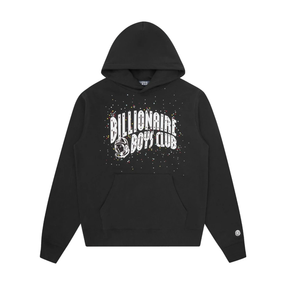 Billionaire Zwarte Sweater met Capuchon en Logopatch Black Heren