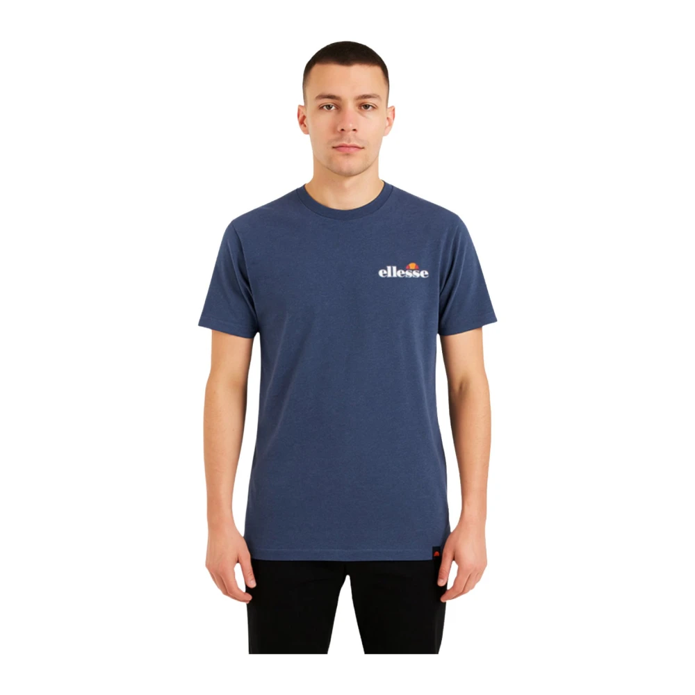 Ellesse Mannelijk Blauw Tops Heren, 2XL, Katoen, T-Shirt Met Korte Mouwen
