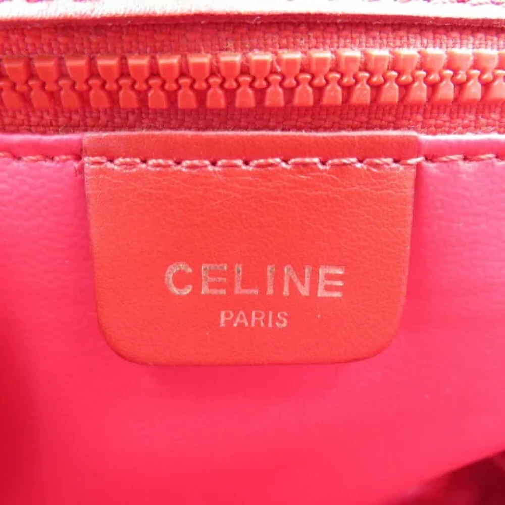 Celine Vintage Pre-owned Leather shoulder-bags Red Dames