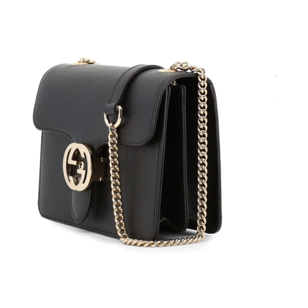 Gucci Interlocking Schoudertas Black Dames