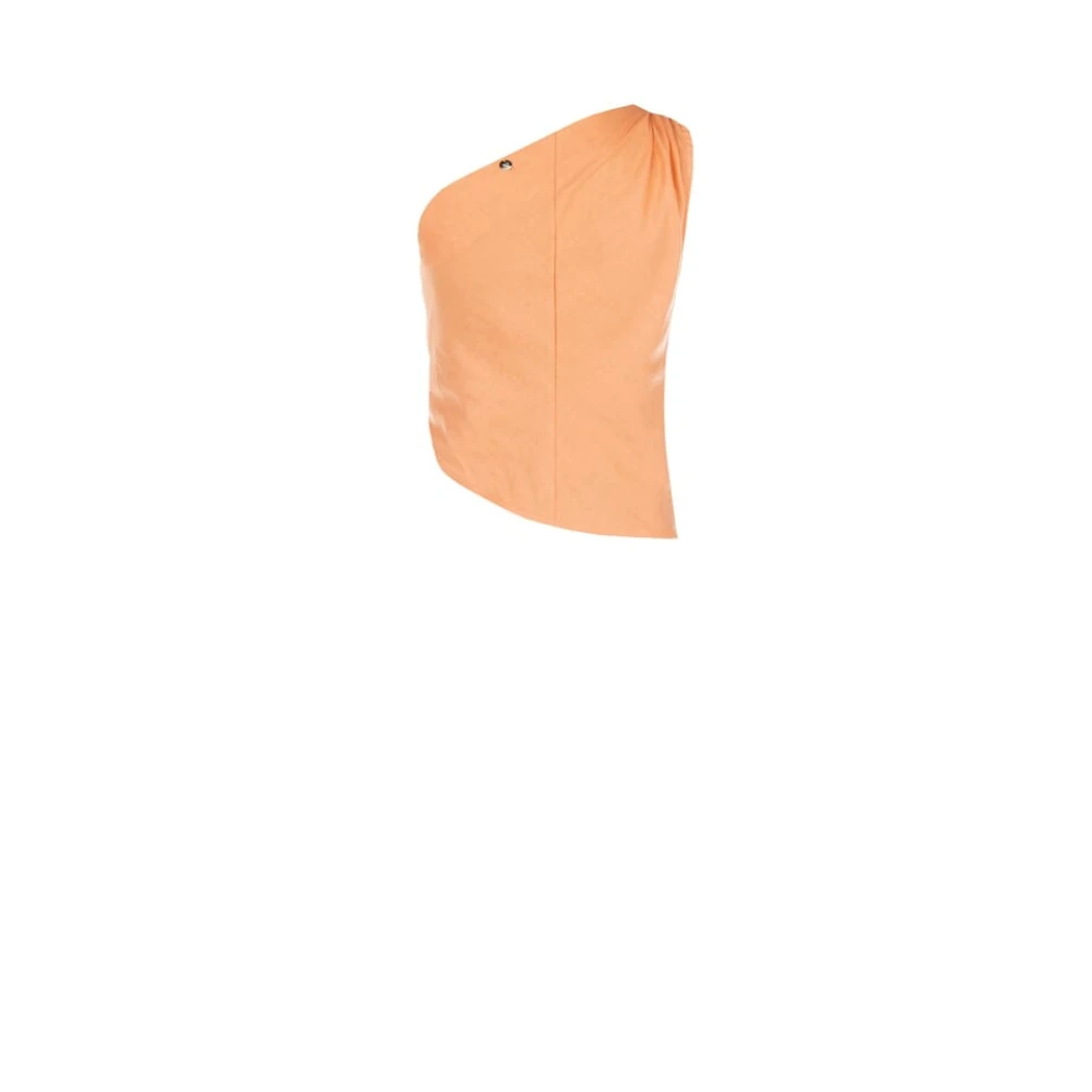 RINASCIMENTO One-shoulder Asymmetrische Top Orange Dames