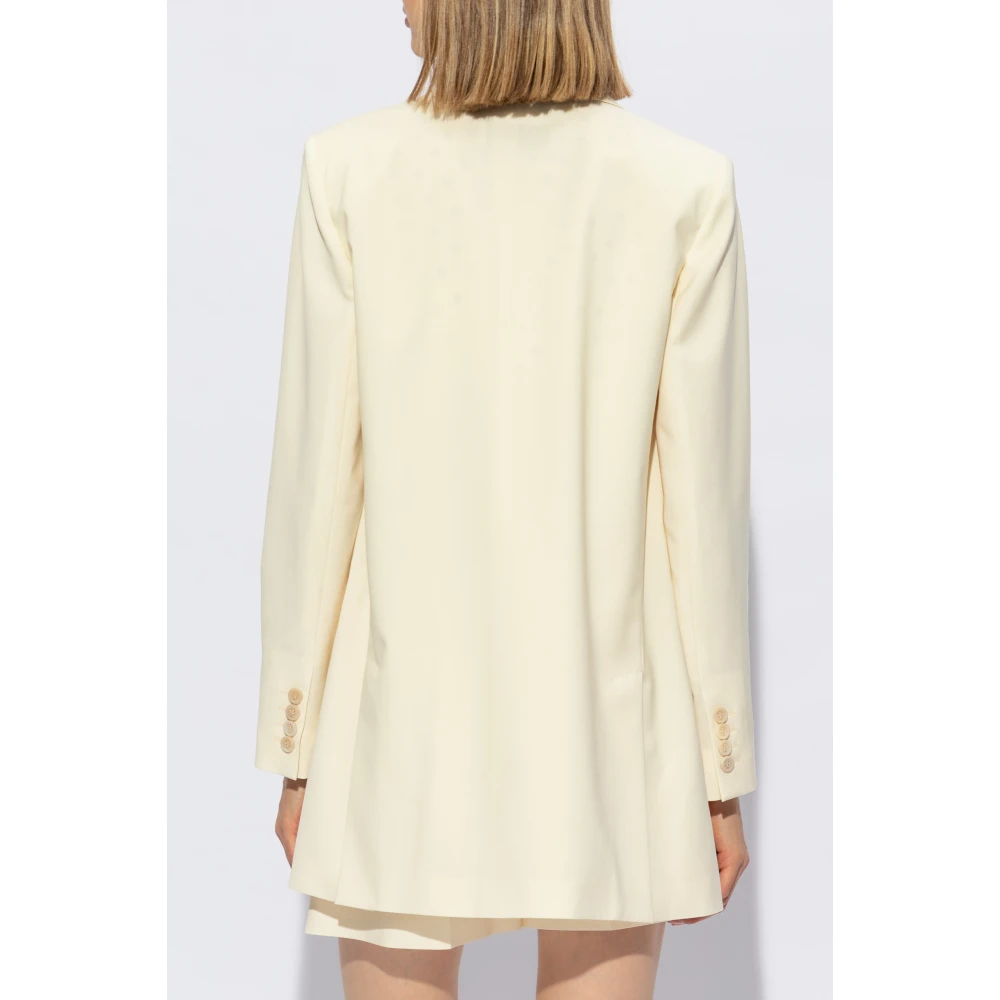 Max Mara Dubbelbreasted jas 'Elegia' Beige Dames