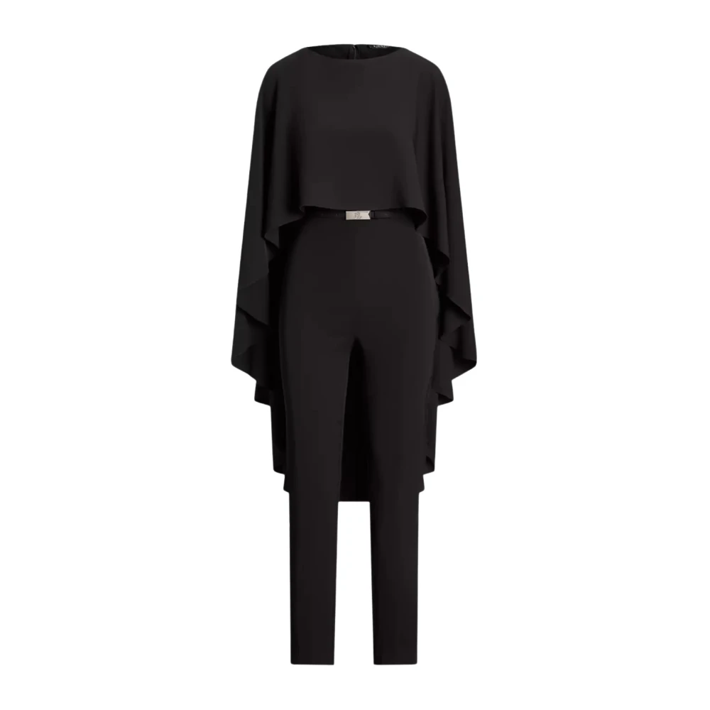 Ralph Lauren Svart jumpsuit med bälte Black, Dam