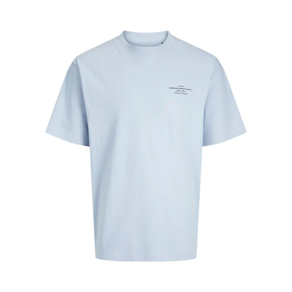 Jack & jones Chambray Blue Crew Neck Tee Blue Heren