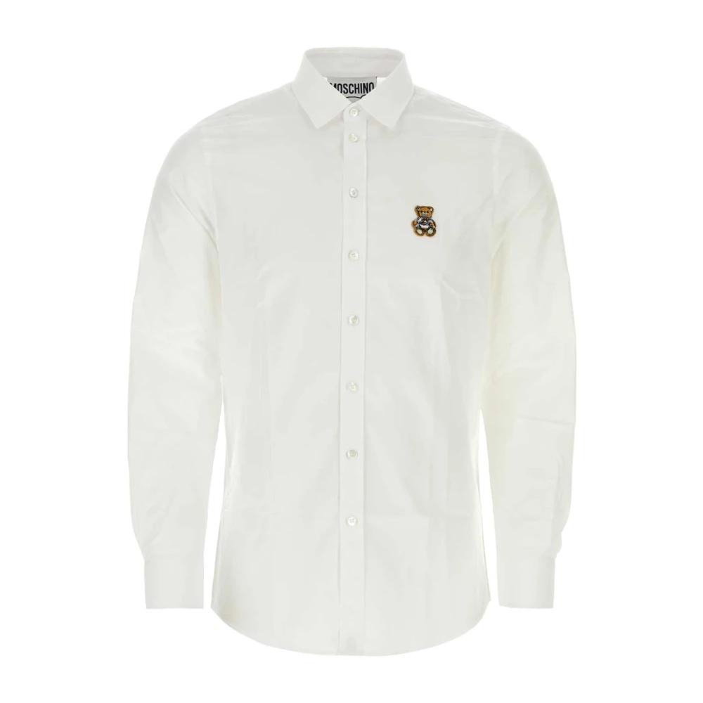 Moschino Witte Poplin Overhemd White Heren