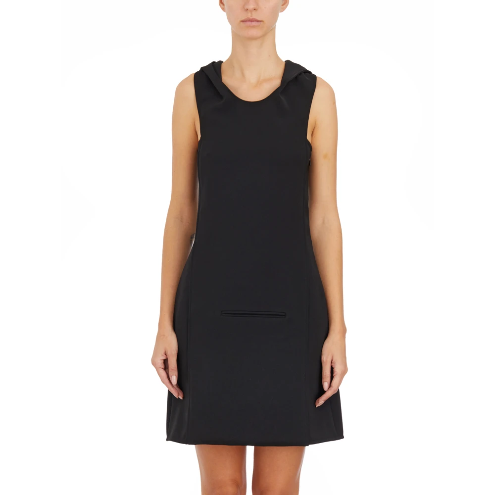 Courrèges Hooded Mini Space Jurk Black Dames