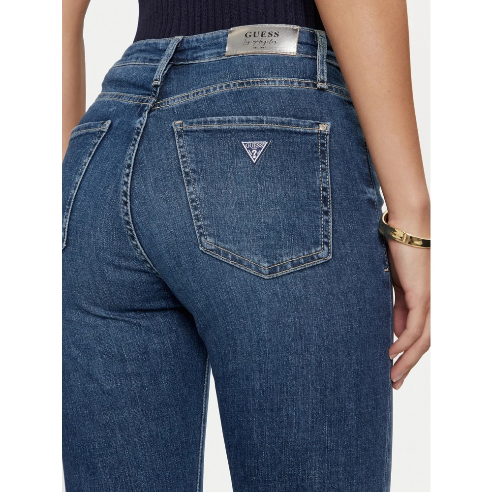 Guess Wijde Jeans voor Vrouwen in Donkerblauw Blue Dames