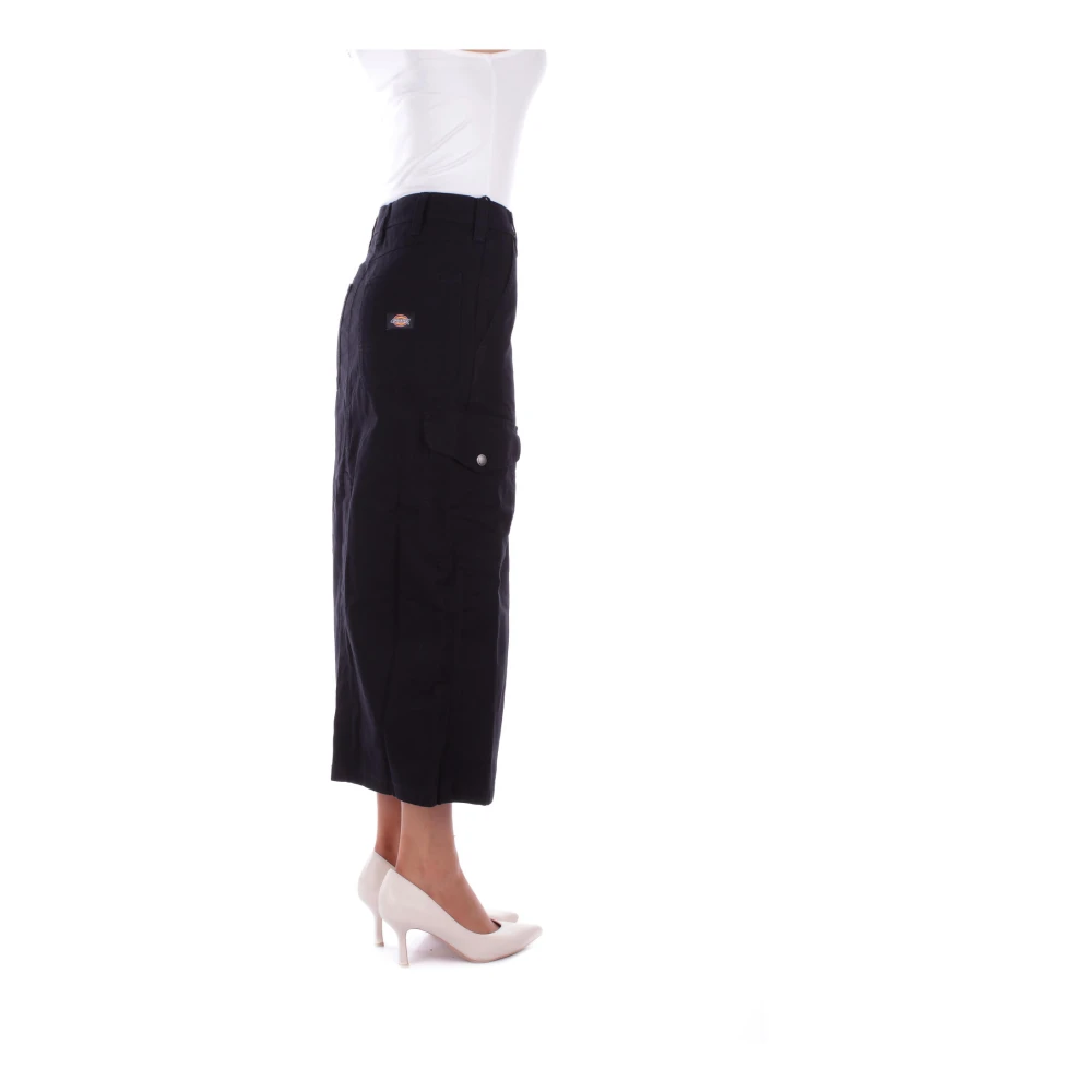 Dickies Zwarte Rok met Rits en Zakken Black Dames