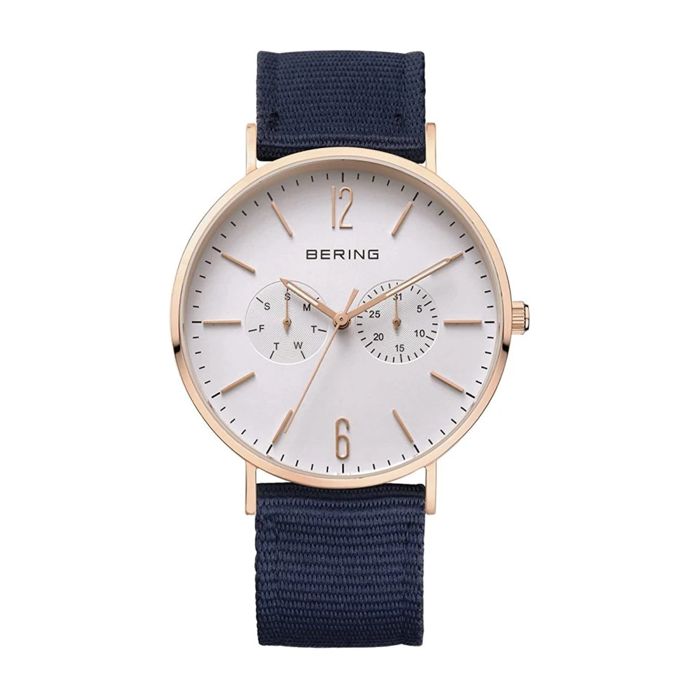 Bering Men's Yellow Watch Classic 40 Mm 3 Atm Sapphire Glass Slim Design 14240-864 - Watches - One Size - Accessories