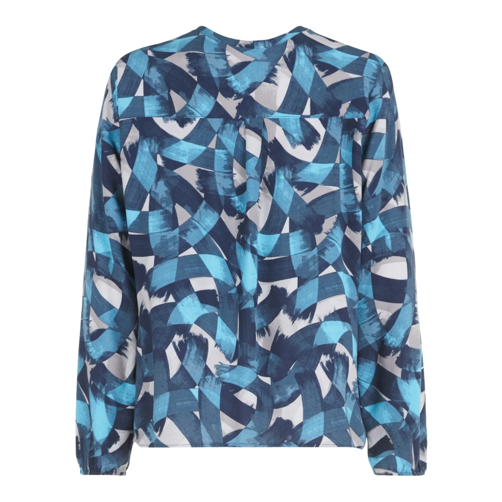 Betty & Co Blouse met print Blue Dames