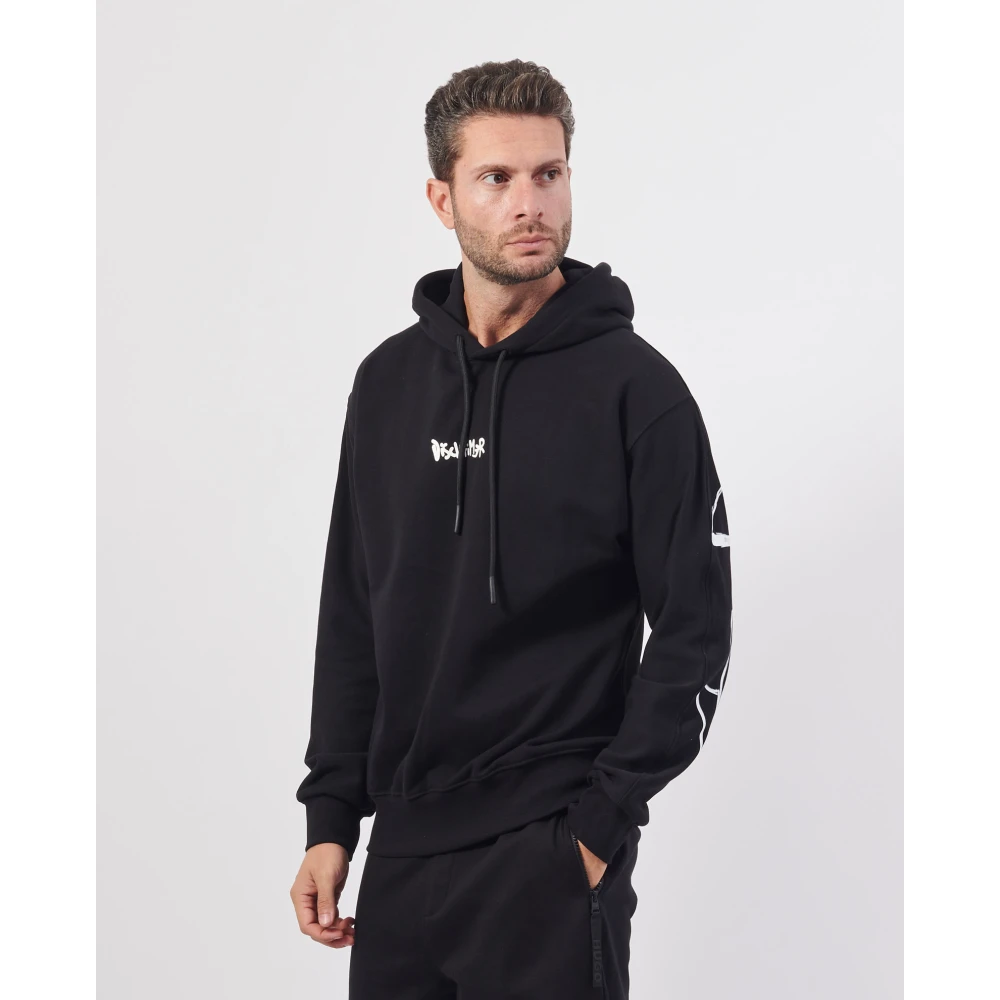 Disclaimer Zwarte hoodie met Maxi-logo Black Heren