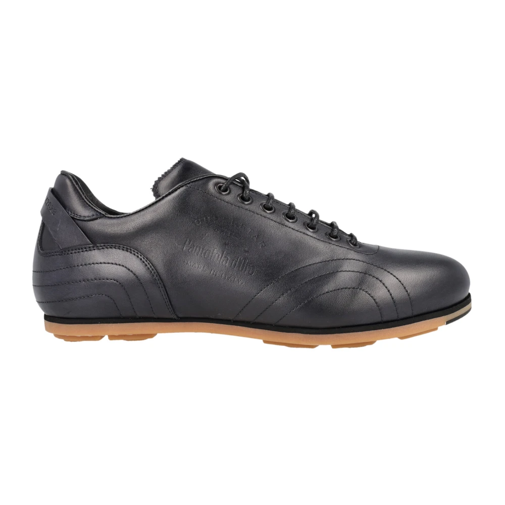 Pantofola D'Oro Zwarte Noos Leren Veterschoenen Black Heren