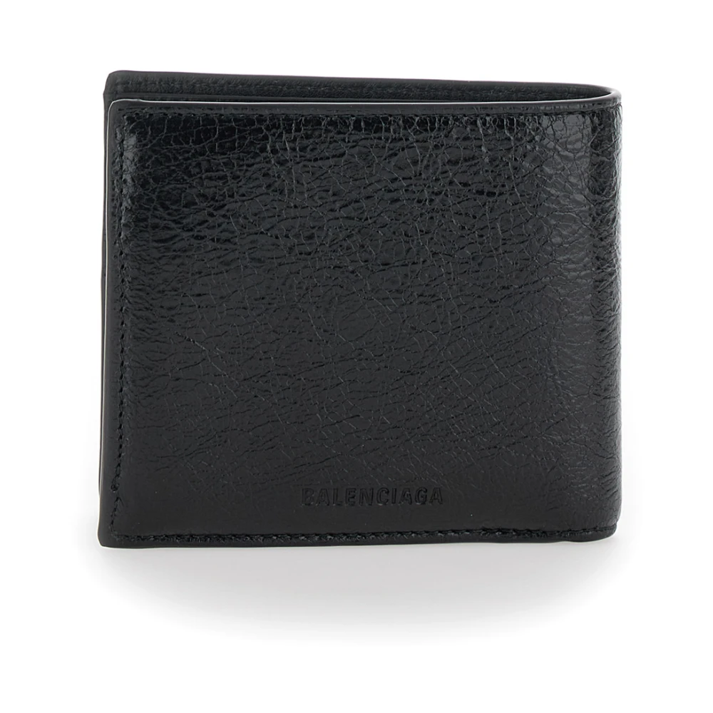 Balenciaga Studded Zwarte Bifold Portemonnee Black Heren