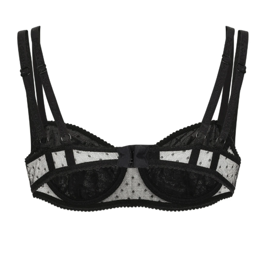 Dolce & Gabbana Zwarte Point d'Esprit Beugelbeha Black Dames
