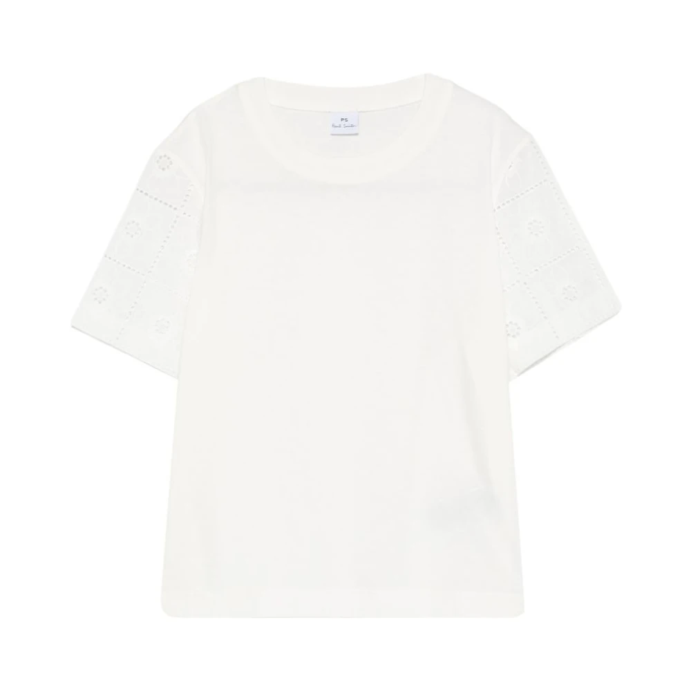 Paul Smith Women's White Short Sleeve Round Neck T-Shirt - T-Shirts - L - Tops