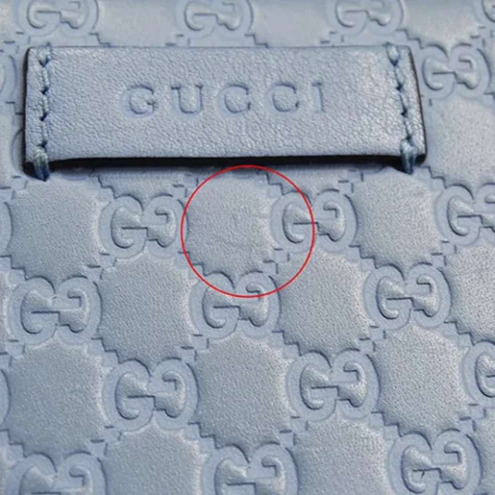 Gucci Vintage Pre-owned Leather wallets Blue Dames