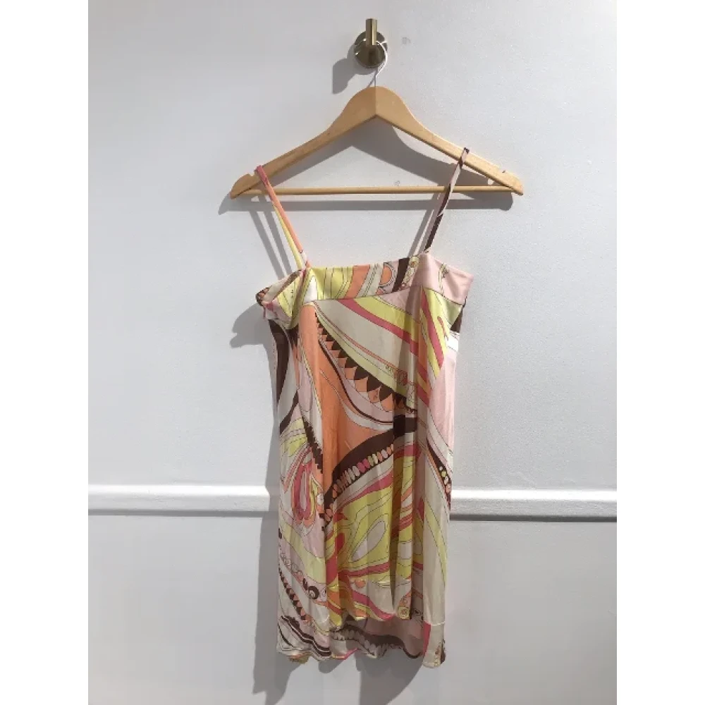 Emilio Pucci Pre-owned Silk dresses Pink Dames
