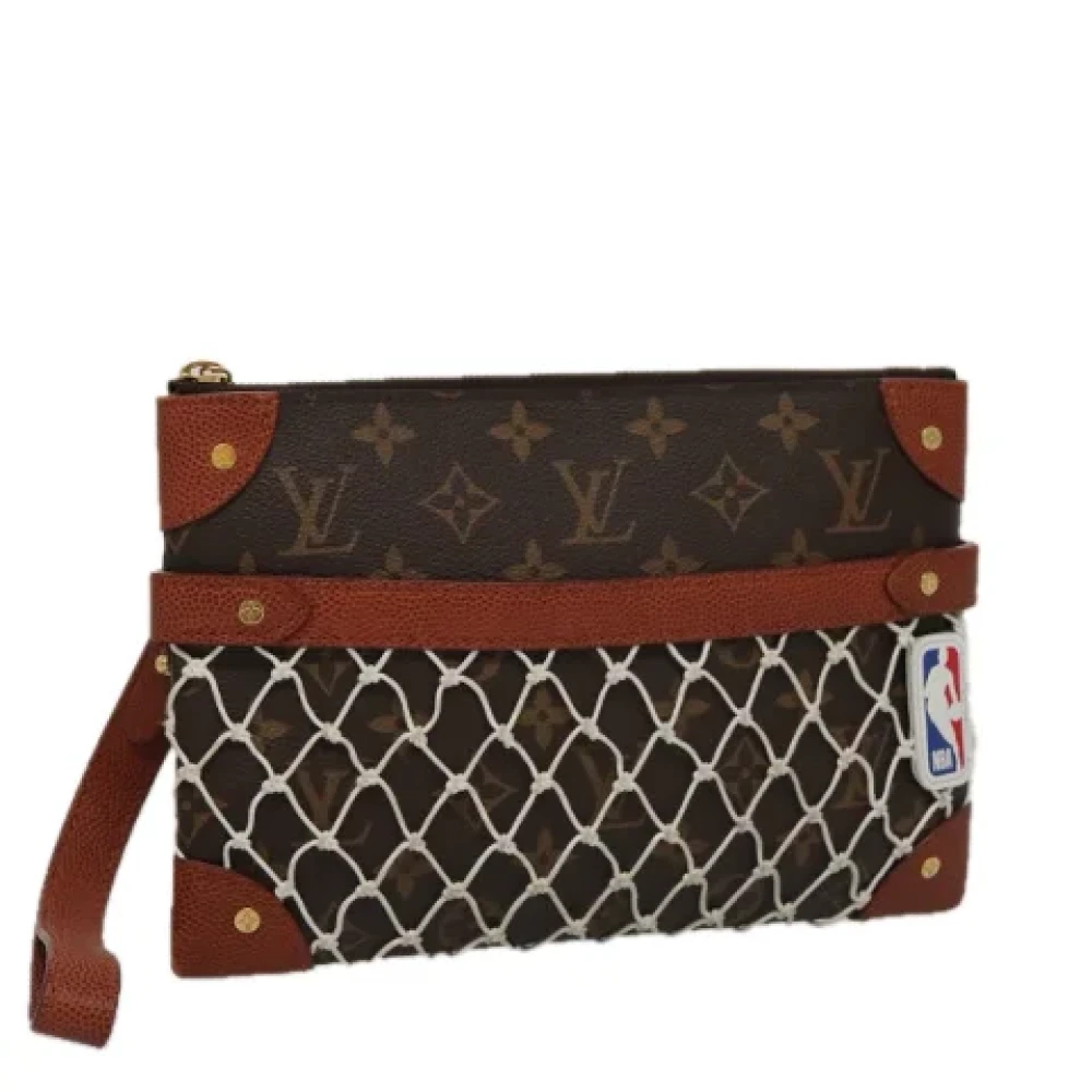 Louis Vuitton Vintage Pre-owned Canvas clutches Brown Dames