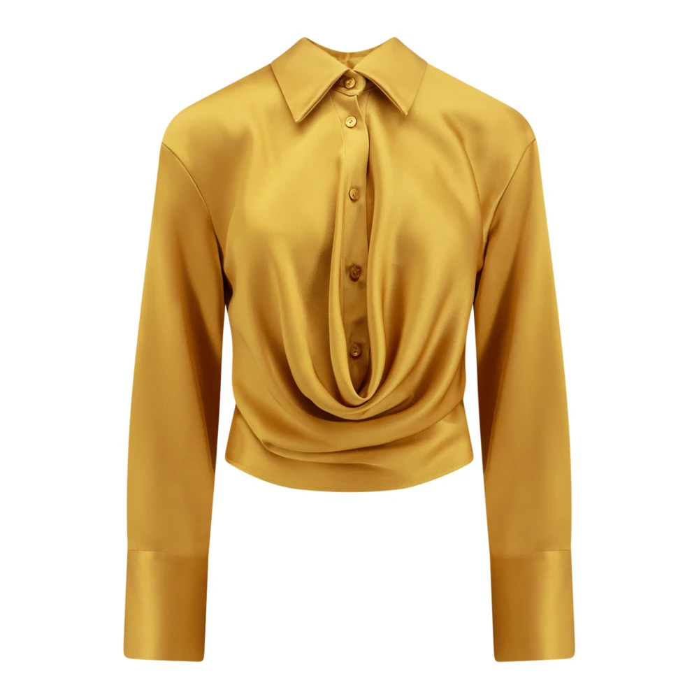 Blumarine Gouden Ss24 Damesoverhemd Yellow Dames