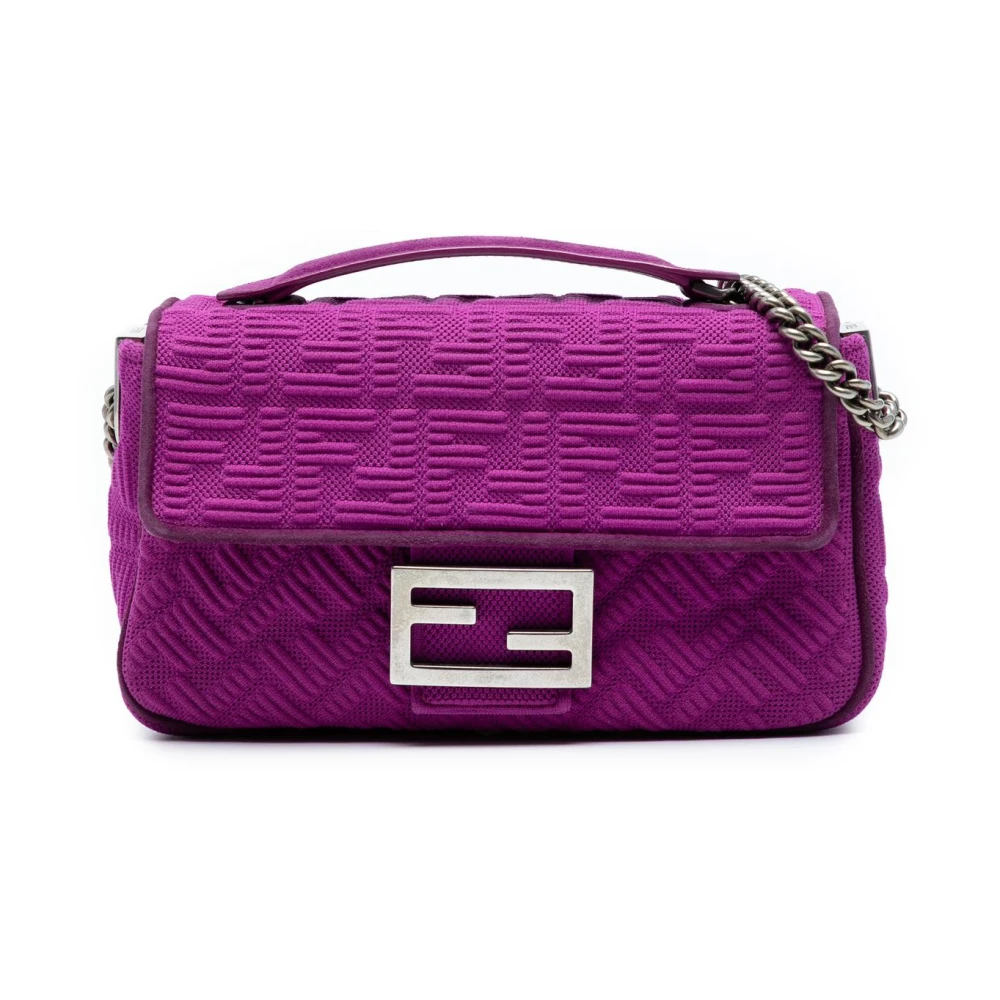 Fendi Vintage Women's Purple Pre-Owned Fabric Shoulder Bag