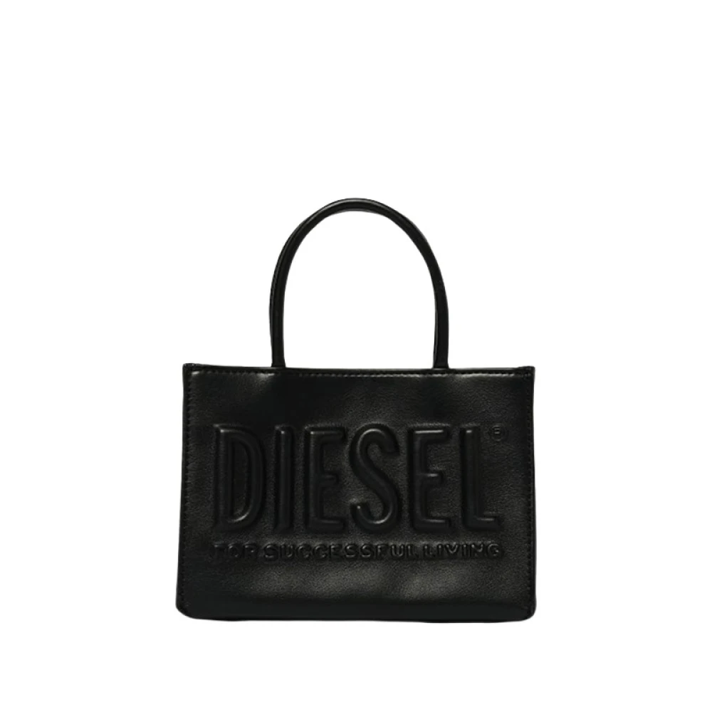 Diesel Women's Black Shopping Bags, One Size, Handbags
