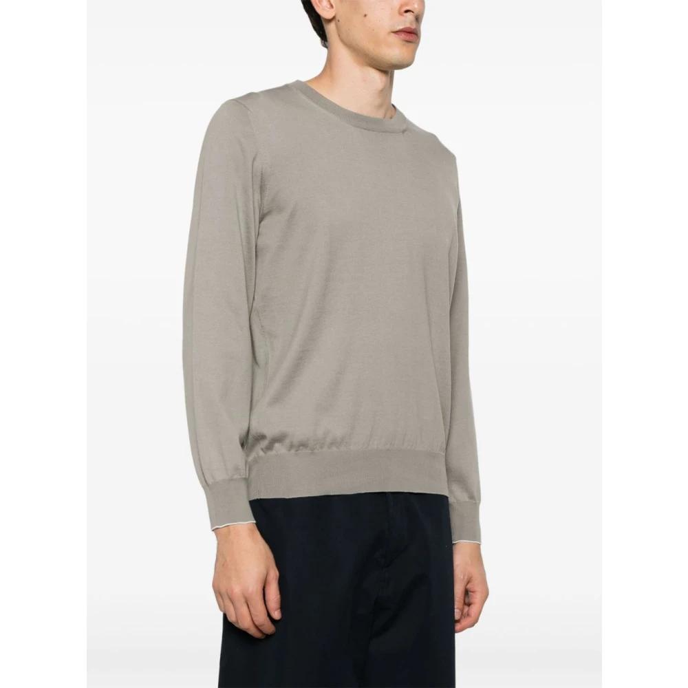 BRUNELLO CUCINELLI Sage Green Crew Neck Sweater Green Heren