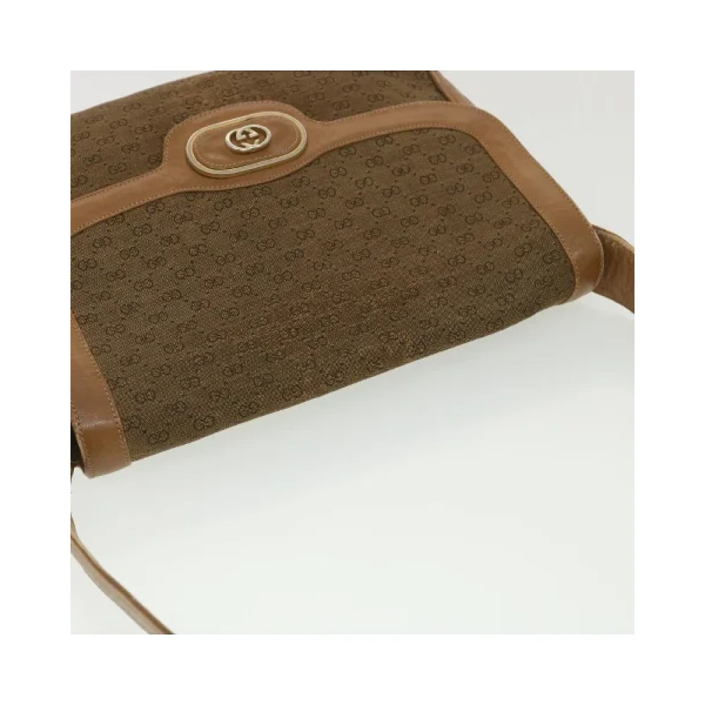 Gucci Vintage Pre-owned Canvas gucci-bags Beige Dames
