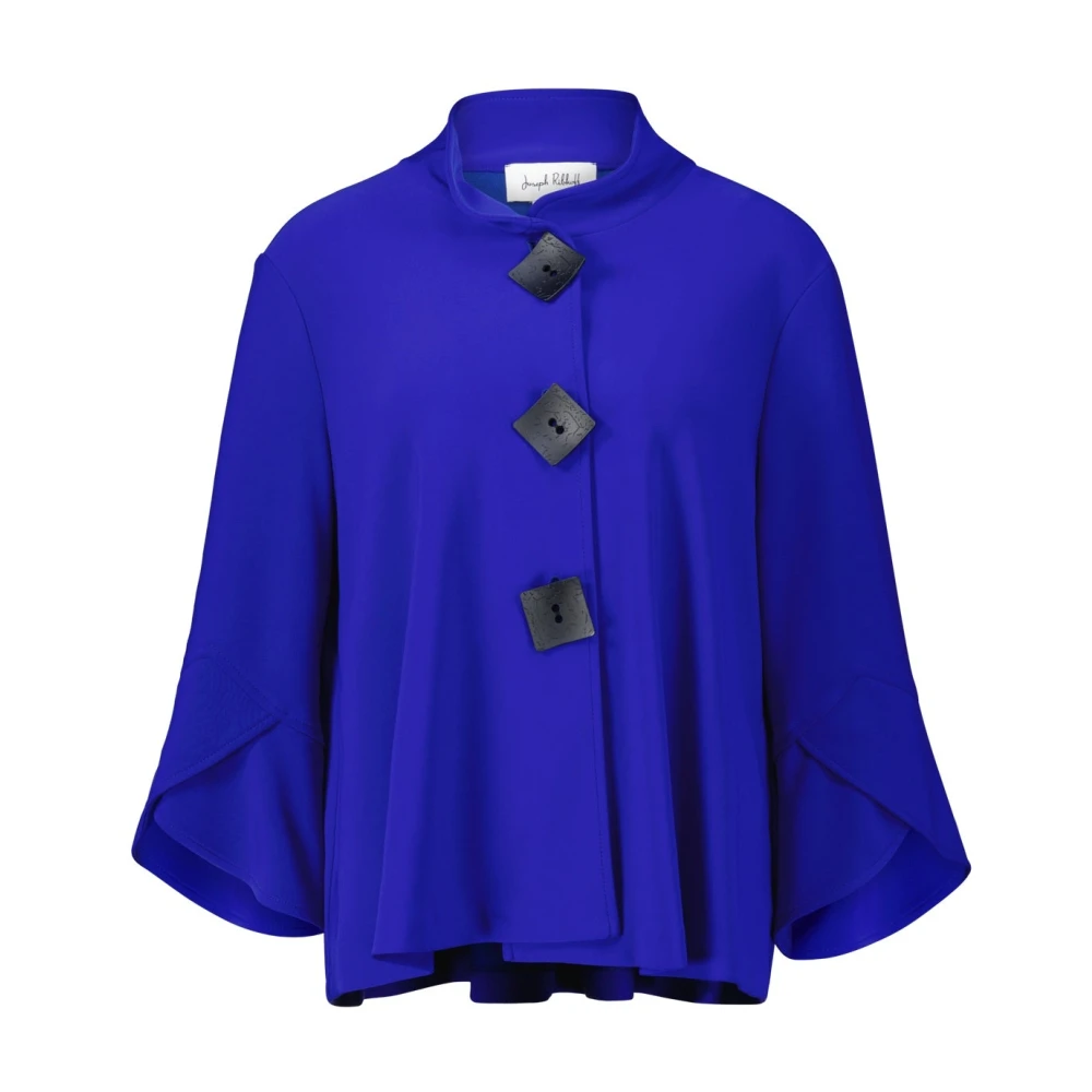 Joseph Ribkoff Jasje met vierkante knopen Blue Dames