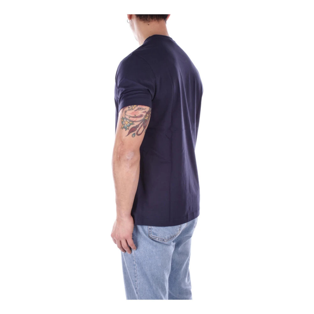 Fay Blauw Logo Front T-shirt Blue Heren