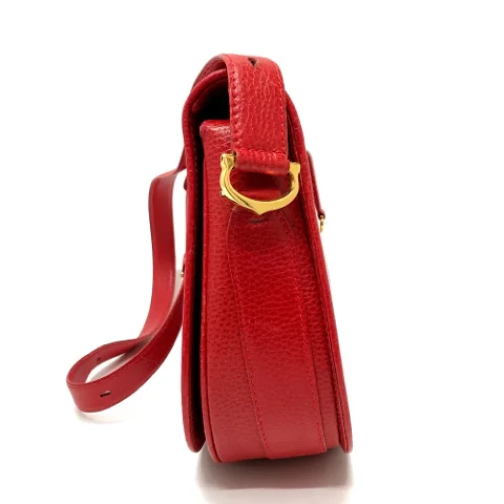 Cartier Vintage Pre-owned Leather shoulder-bags Red Dames