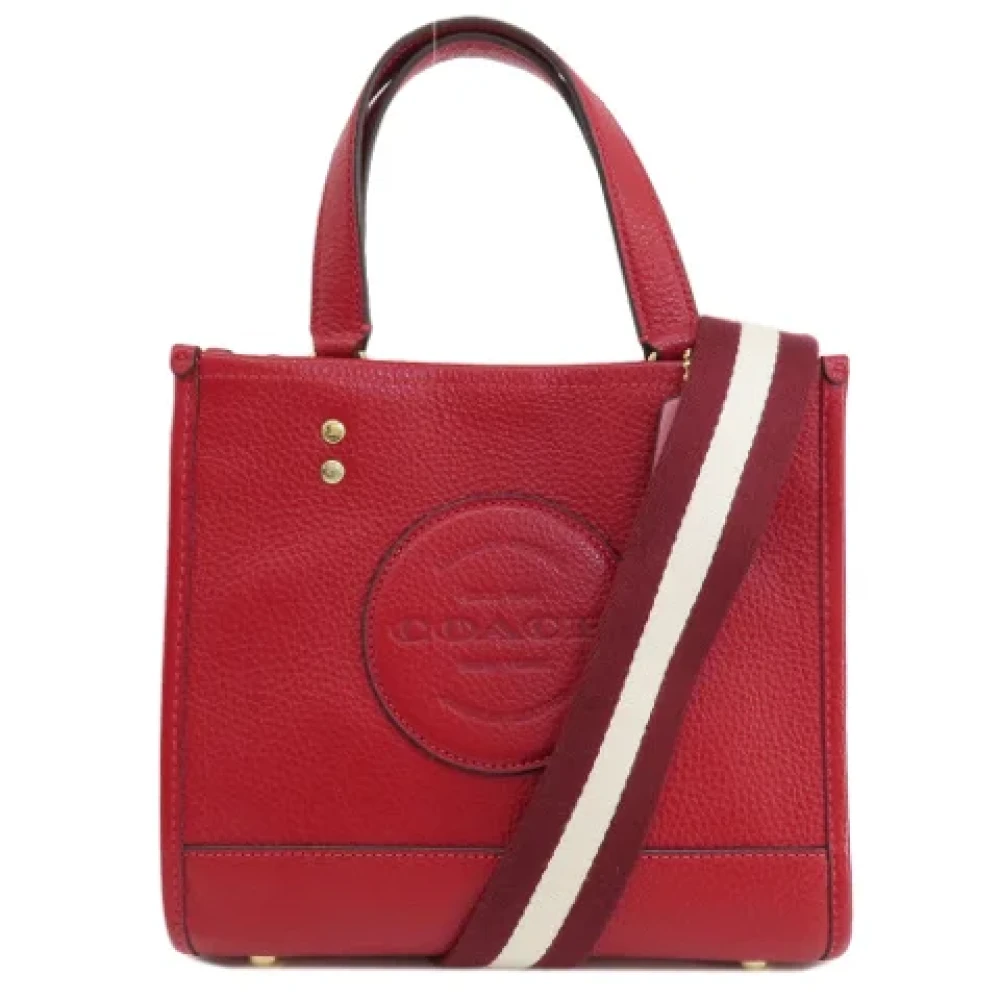 Coach Pre-owned Leather handbags Red Dames