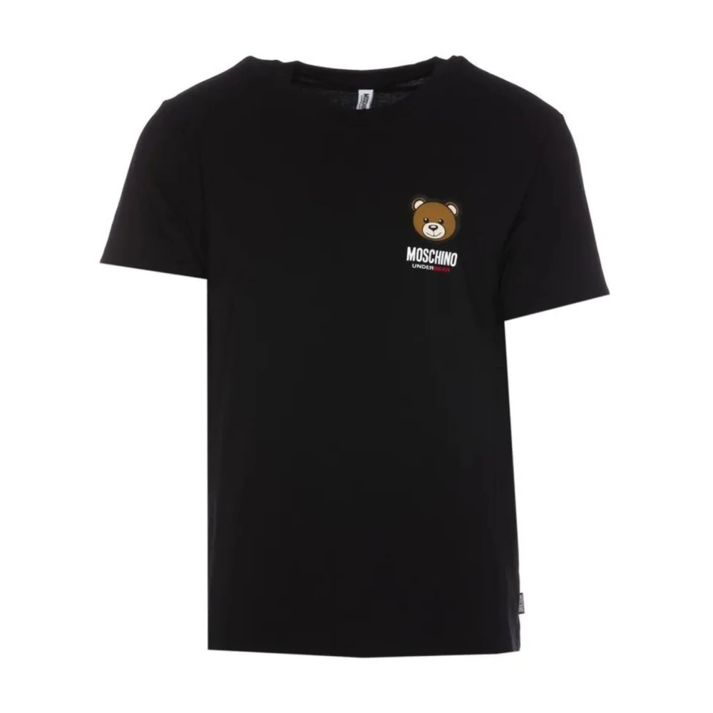 Moschino Women's Black Logo Stretch Jersey Cotton - T-Shirts - M - Tops