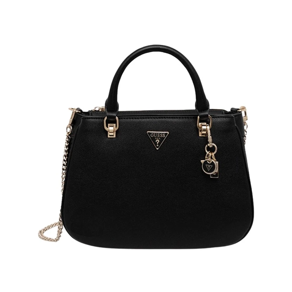 Guess Women's Black Handbags, One Size, Fedora Shoulder Satchel With Keychain
